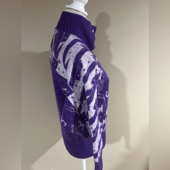 Vintage 80s white stag sweater size medium wool and acrylic - Picture 6 of 9